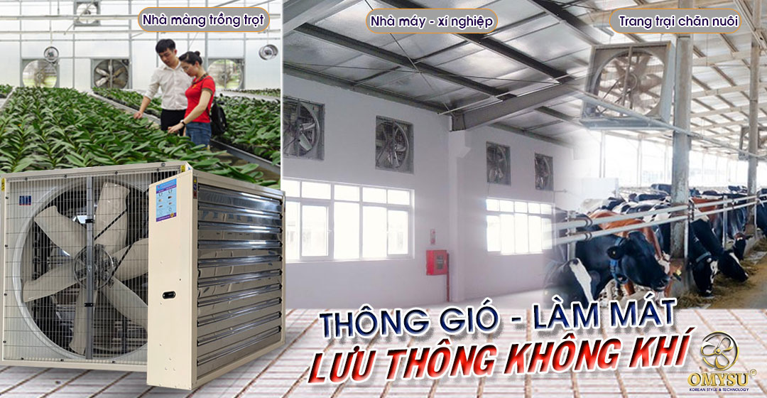 Ứng dụng của Quạt thông gió vuông OMYSU