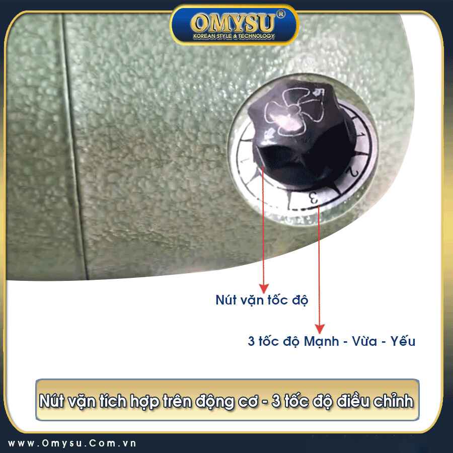 Quạt sàn công nghiệp FY-50 có 3 tốc độ điều chỉnh