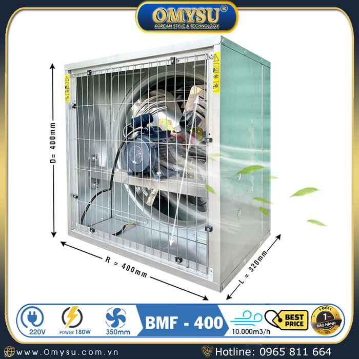 Quạt thông gió vuông 400 x 400mm BMF-400