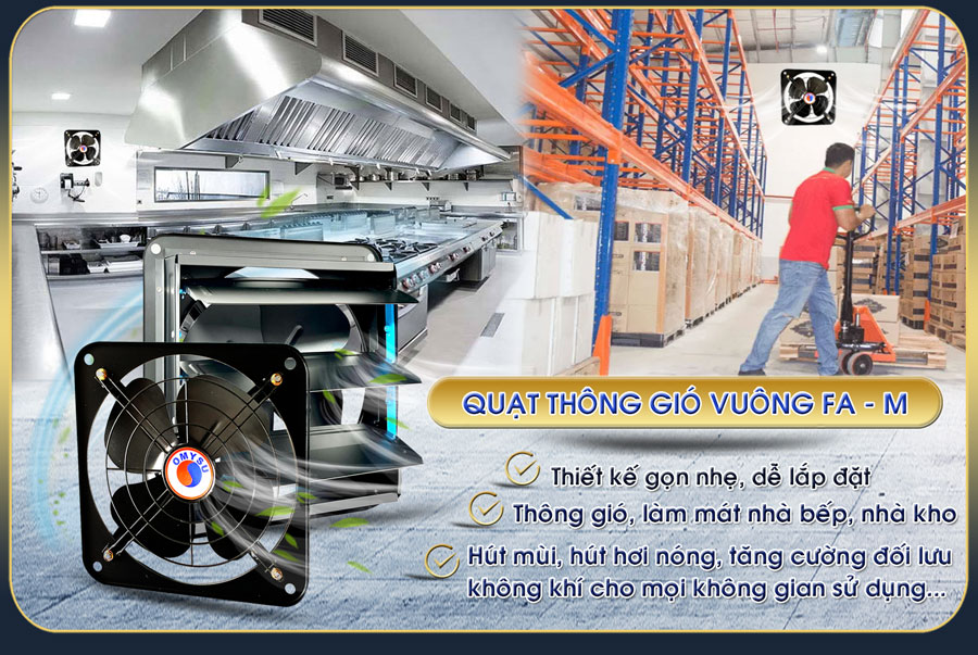 Ứng dụng Quạt thông gió vuông FA-M OMYSU
