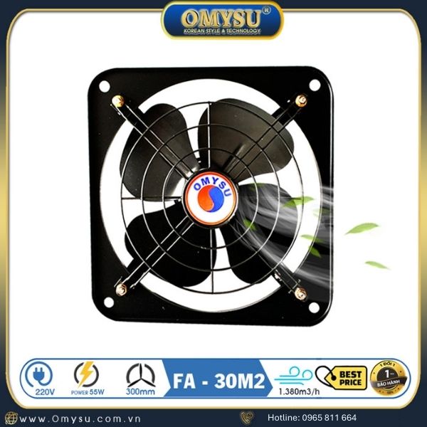 Quạt thông gió vuông FA-30M2 có đường kính cánh 300mm