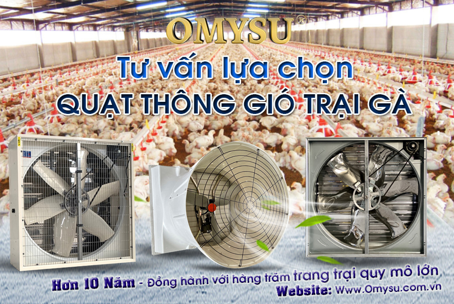 Tư vấn chọn mua Quạt thông gió trang trại gà