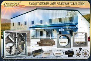 Cung cấp Quạt thông gió vuông Tole kẽm và Linh kiện chính hãng