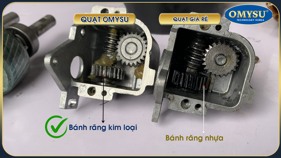 Bộ chuyển hướng sử dụng bánh răng kim loại