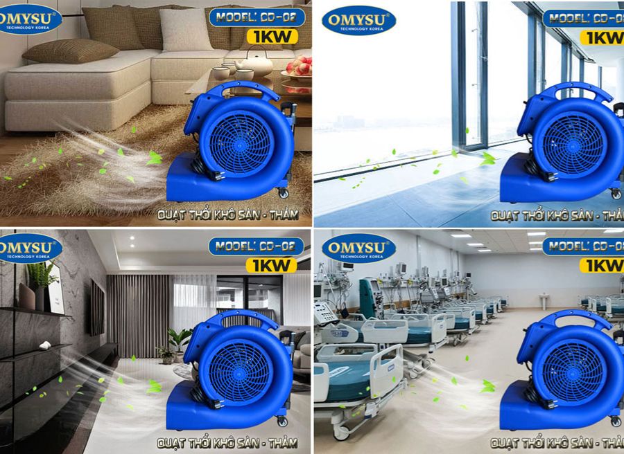 Ứng dụng của máy thổi sàn CD-02