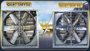 Quạt thông gió vuông OMYSU và quạt giá rẻ