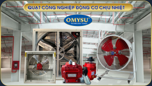 Lắp ráp Quạt công nghiệp động cơ chịu nhiệt 300 độ C/2giờ