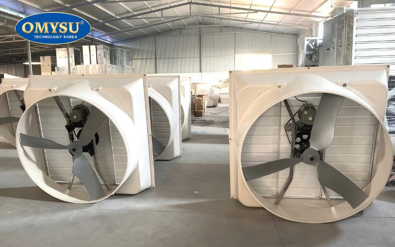 Quạt loa composite 3 cánh OMYSU phù hợp cho vườn lan