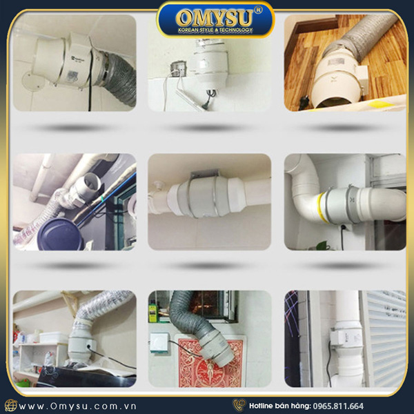 Ứng dụng của Quạt thông gió nối ống