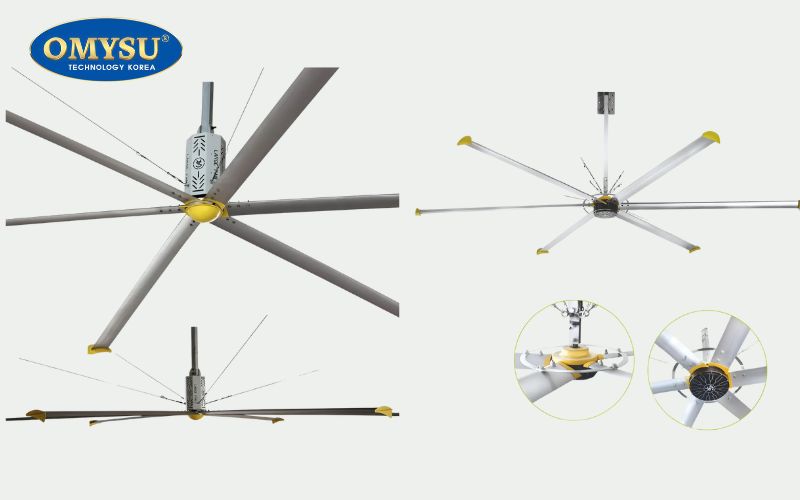 Quạt trần công nghiệp HVLS là gì? Bạn nên chọn dòng 5 cánh hay 6 cánh