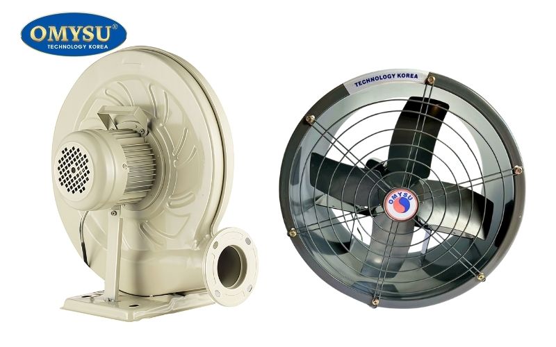 So sánh quạt ly tâm và quạt hướng trục