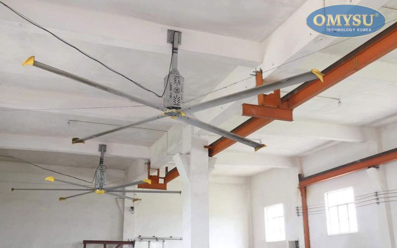 Điểm khác biệt giữa quạt HVLS và quạt trần thông thường