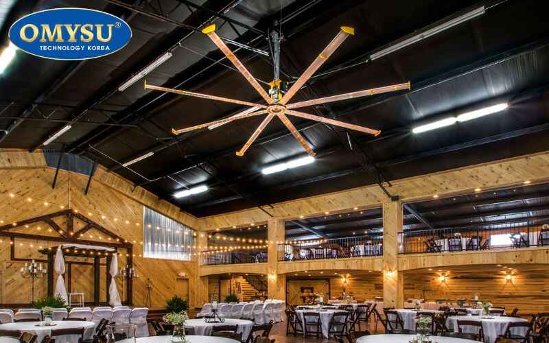 Ứng dụng của quạt trần HVLS trong các nhà hàng và quán ăn